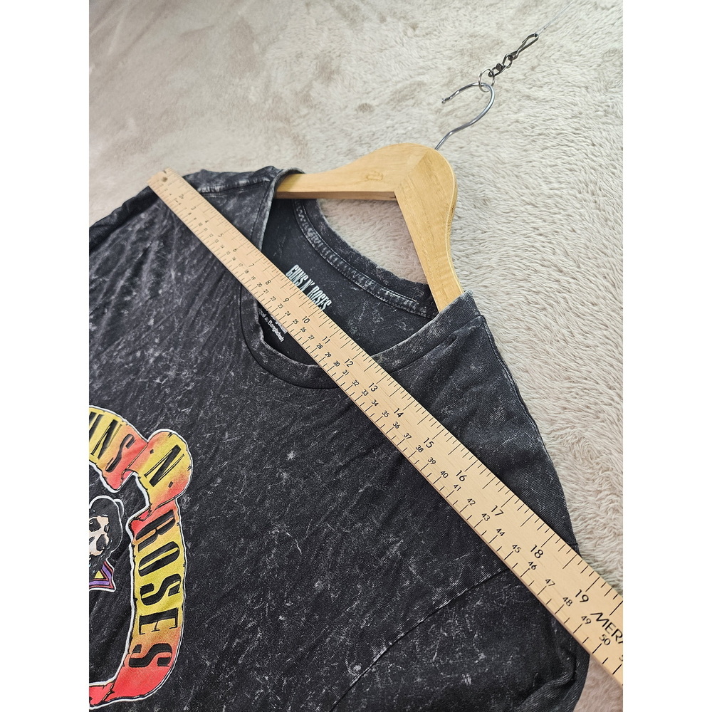 Guns N' Roses Appetite for Destruction T-shirt Black Acid-Wash Iconic Cross - Picture 8 of 10